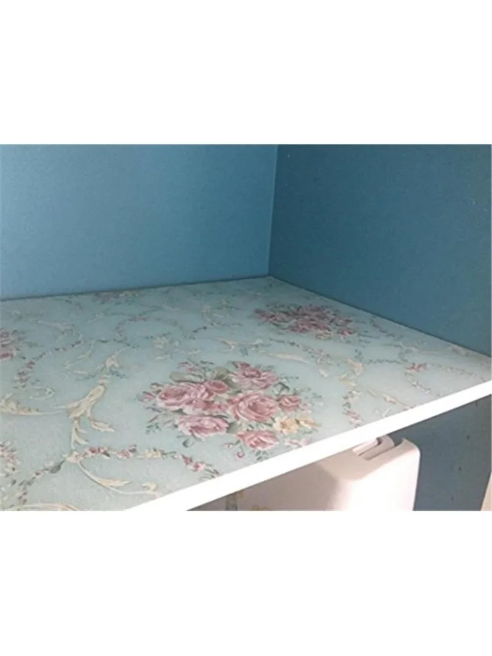 Vintage Floral Self Adhesive Wall Paper Shelf Liner Funitures Dresser Drawer